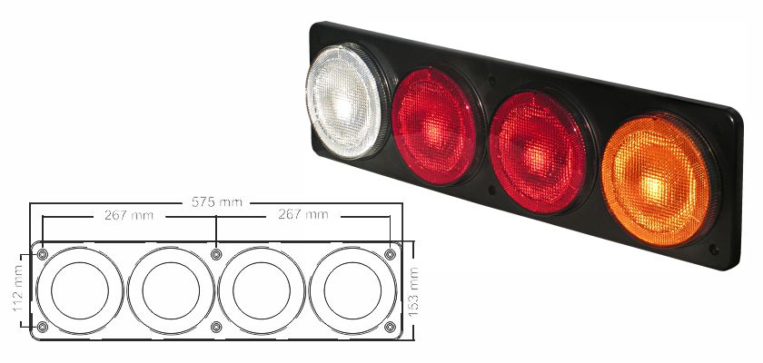 1800MT-4 - SOPORTE 4 FAROS C-R-R-A